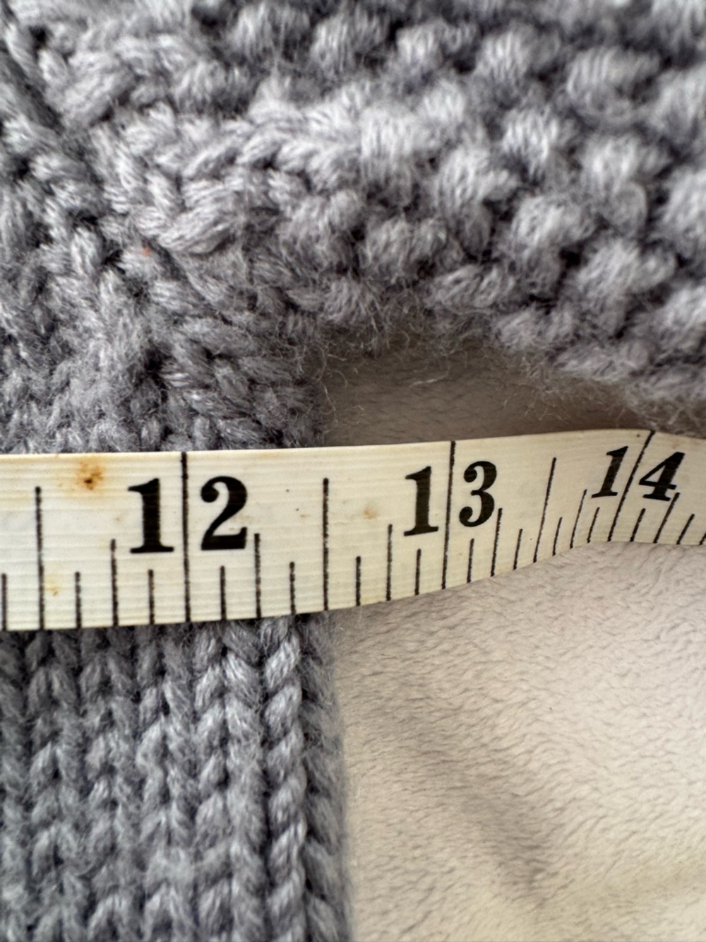 Multi Textured Grey Knit Sweater with Cloud and Colorful Raindrops Size 2 - Picture 7 of 8
